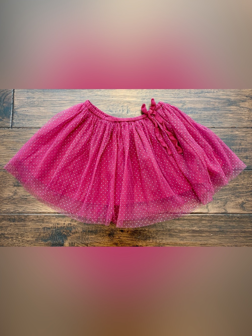 EGG New York Burgundy Polka Dot Tulle Skirt size 7